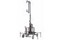 Crank Up Mini Antenna Tower - Wheeled Cart Base - 7'-12' Light Mast - Mount Antennas and Amplifiers