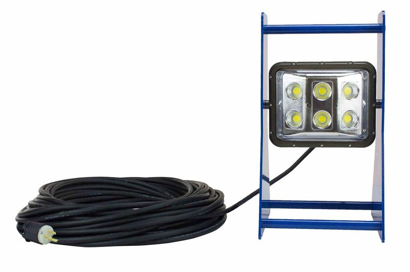 60 Watt Portable LED Work Area Light - Waterproof - Aluminum Frame - Adjustable Light Head - 120-277