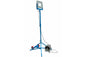 150 Watt Work Area LED Light Tower - Quadpod Mount - 12' Height - Retractable 50' Cord Reel