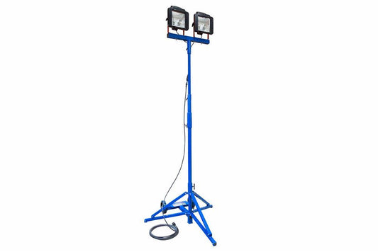 Work Area Flood Light - Quadpod Mount - 2 Quartz Lights - 25' Cord