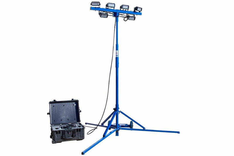 Portable LED Tower-Spot/Flood- (4) White (2) IR - Rechargeable Li-ion Battery - Tower Mount