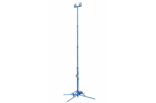 120W General Area LED Winchpod Light Tower - Adjustable 13' to 40' - 10,800 Lumens - 100' 16/3 SOOW