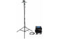 Portable Rechargeable LED Lighting System - Tripod Mounted - Wheeled Battery Pack Stool