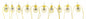 Larson 100ft Temporary String Light - Ten LED Work Lamps - 100 Watt LED Stringer - 12/3 SJTW - Twist Lock