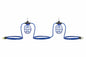 50ft String Light Kit w/ SS Safety Cables - (2) 100W Rated Sockets - NO LAMPS