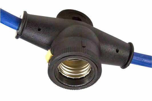 500' Work Area String Light - 50 Black Light Sockets - 100W Rated - SJTW Cord - NO LAMPS/GUARDS