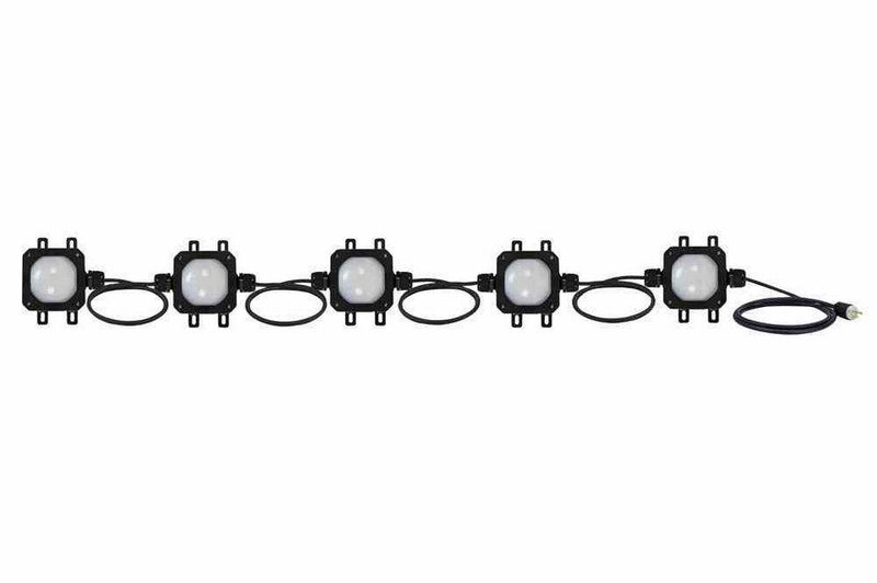 50W LED String Light - 5 Lamps - 5000 Lumens - 90-264V AC - IP68 - 25' Line-in w/ Gen. Area Cord Cap