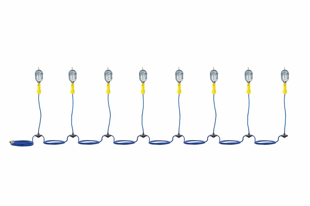 Incandescent String Light - (8) Lamps w/ 5-15P Socket, On/Off Switch - 95' SOOW Cable