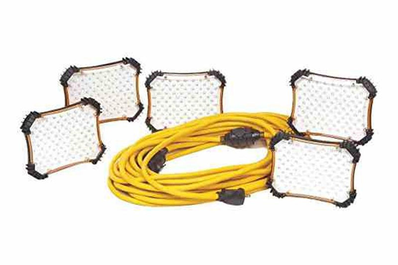 Integrated LED String Light - 120V - (5) Low Profile Lamps - E17 Socket - 50' 18/2 SJTW Cord