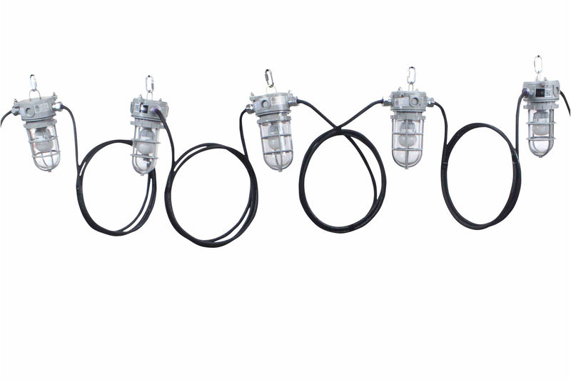 Larson 1200' Work Area Mining String Light - 120 LED Lamps - 277V- 10/4 SOOW Cable - Daisy Chain