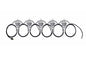 50' Heavy Duty Industrial String Light - 5 LED Work Lamps - 120V - 12/3 SOOW Cable