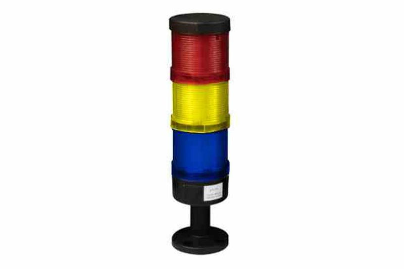 8W LED Stack Light - Red, Yellow, Blue - Polycarbonate - Base/Surface Mount - IP65