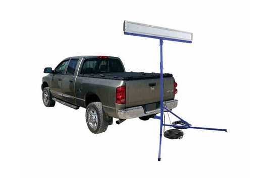 160W Trailer Hitch Mount Work Area LED Lighting System - 6-10' Tower - 19,200 Lumens - Low Voltage