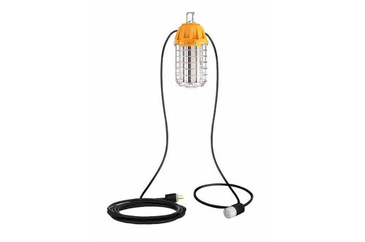 Temporary Jobsite LED Light Fixture - 60 Watt LED - 50' Cord - Daisy Chain Connections