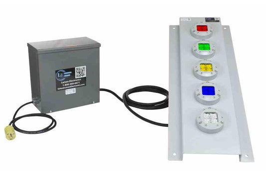 60 Watt LED Strobing/Steady Burn Signal Stack Light - White, Blue, Amber, Green, Red LED Light