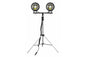 130W Dual LED Work Light w/ Adjustable Tripod Mount - 8710 Lumens - 3.5' to 10' Adjustable Height