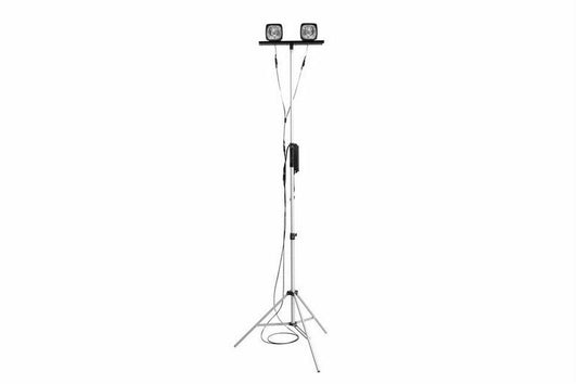 HID Work Light - Tripod Mount - Extends 3.5' to 10' - 2 X 70W HID - 12,600 Lumen - 120/277V AC