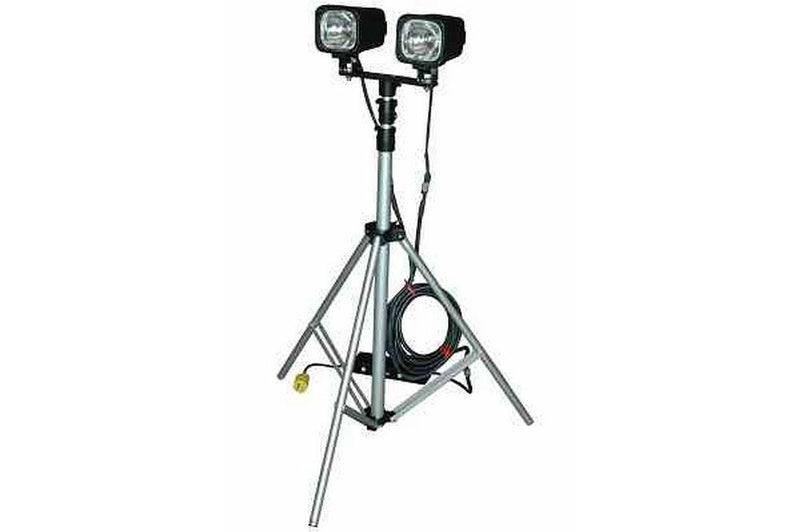 HID Work Light - Tripod Mount -Extends 3.5' to 10' - 2 X 70 Watt HID - 12,600 Lumen - 12/24VDC - 120