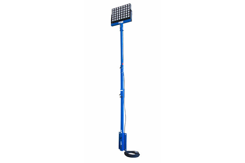 Larson 240W Pole Mount LED Flood Light Tower - 7-12' Pole - 25' 16/3 SOOW w/ General Area Cord Cap