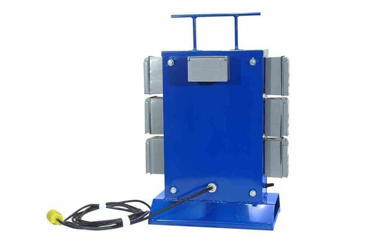 5 KVA Portable Transformer - 440V to 120/240V - (2) 30A (8) 20A GFCI Receptacles - 40' 10/4 SOOW Cor