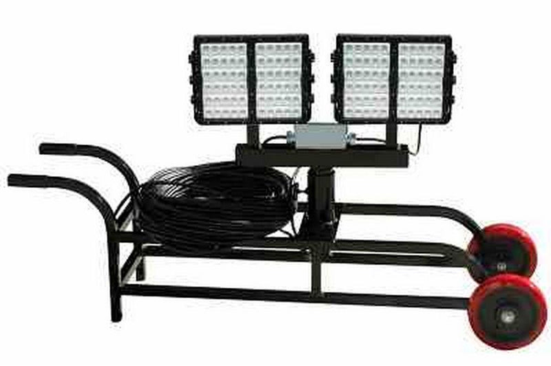 600 Watt Portable LED Work Area Light Cart - 120 LEDS - 200 ft cord - 59,160 Lumens - 120-277V AC