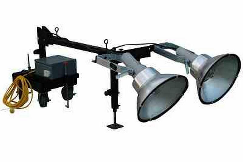 Boiler Inspection Light - Telescoping Light Tower - 2 X 1000 Watt Metal Halide Lights - Wheeled Cart