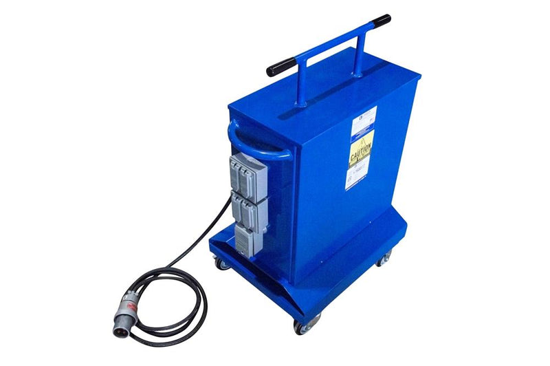 480VAC to 120V Portable Panel - 8 120V 20A GFCI 5-20R Duplex - 2 120V 30A 5-30R -ACP6034 Plug -Wheels