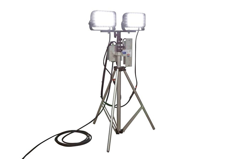 Portable Telescoping LED Light Tower - 144 Watts - 120-277VAC - Extends 3.5' - 10' - 8,640 Lumen