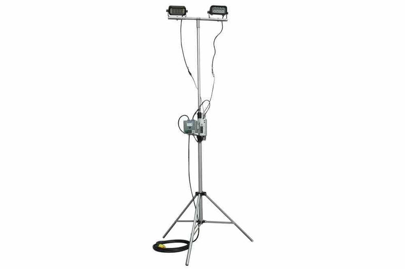 Portable LED Telescoping Light Tower - 48 Watts - Extends 3.5'- 10' - Adjustable U-Bracket - 120-277