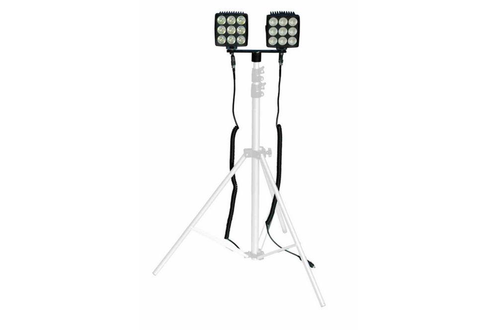 180W LED Lights on T-Head Mounting Bracket - 14,400 Total Lumens - 9-32V DC - Cigarette Plug