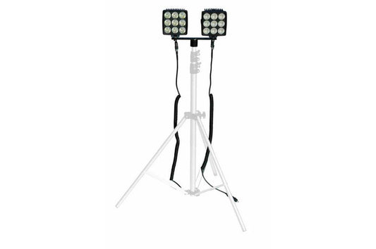 180W LED Lights on T-Head Mounting Bracket - 14,400 Total Lumens - 9-32V DC - Cigarette Plug