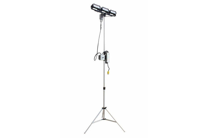 108 Watt Portable LED Telescoping Light Tower -Extends 3.5' to 10' - Adjustable U-Bracket - 120-277V