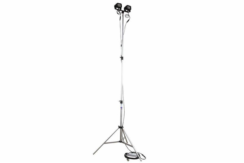 24W Portable LED Telescoping Light Tower - Extends 3.5' to 10' - 15' Coil Cord / 20' 16/2 SOOW