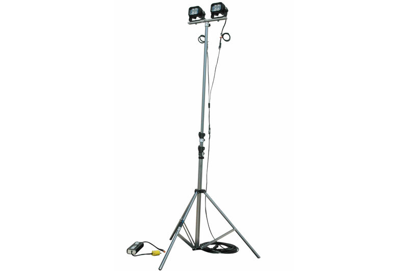 Larson 24 Watt Portable LED Telescoping Light Tower - Extends 3.5' to 10' - 120-277V AC - 9-42V DC - 25ft C