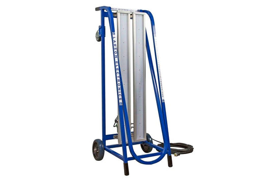 320W Work Area LED Light on Upright Portable Cart w/ Wheels - 4' (2) Lamps - 50' Cord w/ Cord Cap