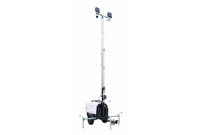 Larson 25' Surveillance Light Tower w/ 6000W Generator - IP Camera & DVR - (2) 160W LEDs - 43200 Lumens