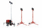 25' LED Light Tower - 10kW Diesel Gen - (2) LED Lamps - 220V/50Hz - (2) Aux LED Towers - Red