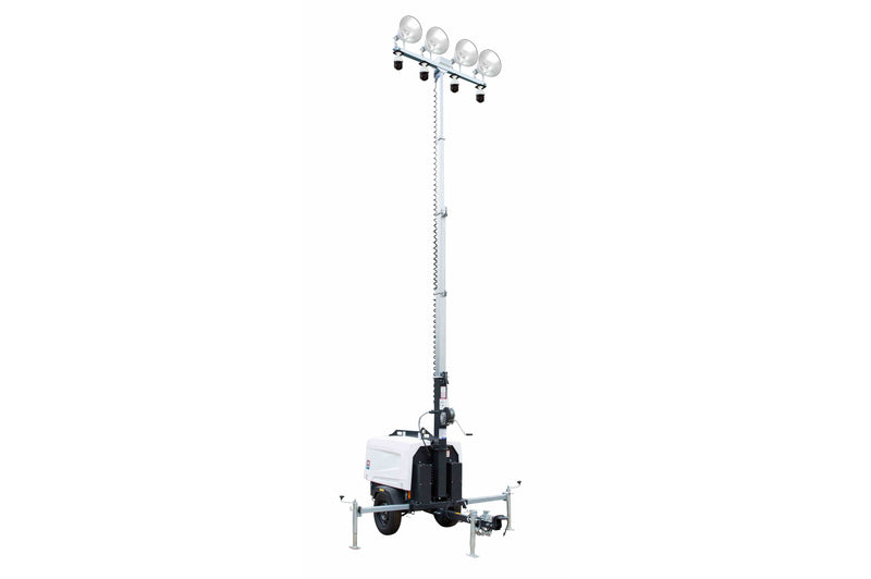 Larson 25' Mobile Security Tower - 6 kW Diesel Gen - 4 Metal Halide Lamps - 4 Cameras - 2TB NVR - Router/4G