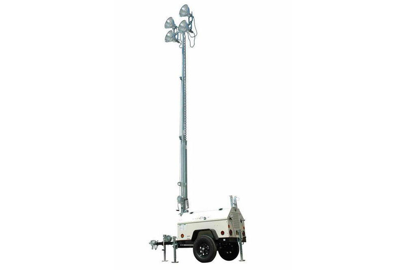 8,000 Watt Generator - Water Cooled Diesel Engine - 30' Telescoping Tower - 4 Metal Halide Fixtures