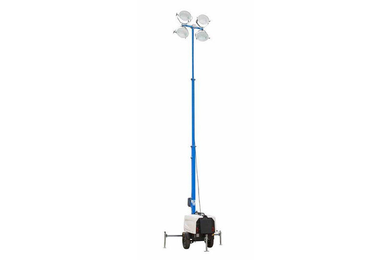 25' Metal Halide Telescoping Light Tower - Water Cooled Diesel Engine - 4 Stage - Electric Winch