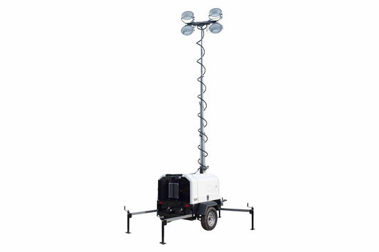 Hydraulic Light Tower with Diesel Engine Generator - 4X1250 Watt Metal Halide Lamps - Automatic Timer w/ Day/Night Photocell