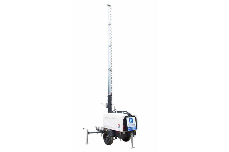 Mobile Trailer w/ 21' Telescoping Mast - Enclosed Trailer for Generators/Equipment