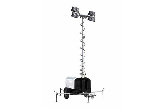 Hydraulic Light Tower with Diesel Engine Generator - 4X500 Watt LED Lamps - 259,200 Lumens