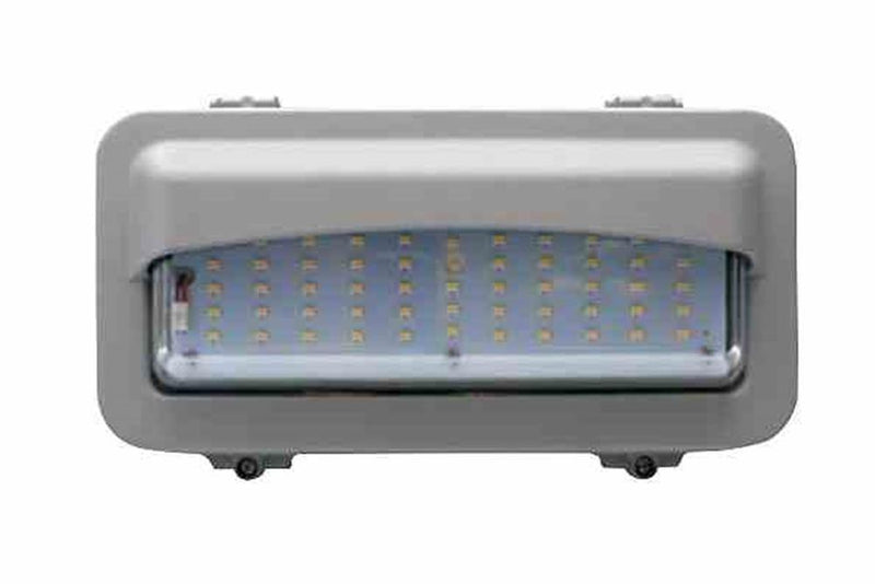 22W Bulkhead LED Light - 120/277V AC - Glare Shield - Dimmable Driver