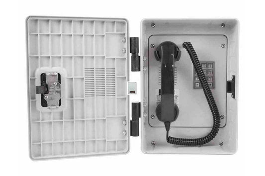 Weatherproof Phone w/ Dial Pad - Analog - Non-metallic Housing - Noise Canceling - 6' Handset Cord