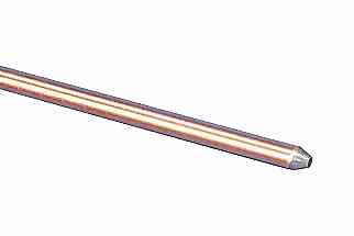 Larson Copper Bonded Steel Ground Rod, 10' x 3/4" OD, Pointed End