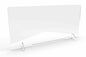 Larson Desk Divider - NO Tools Required for Assembly - 30" x 36" Dimensions - 1/4" Thick Clear PETG Construction - Sneeze Guard - Document Slot Cut-Out