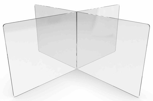 Larson PETG Table Divider - NO Tools Required for Assembly - 23.5" x 47.5" Dimensions - 1/4" Thick Clear PETG Construction