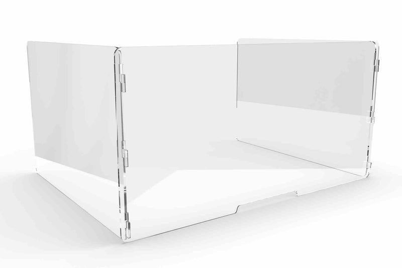 Larson U-Shape Divider - NO Tools Required for Assembly - 23.5" x 30" Dimensions - 1/4" Thick Clear PETG Construction - Sneeze Guard