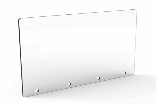 Larson Permanent Mount Divider - NO Tools Required for Assembly - 24" x 18" Dimensions - 1/4" Thick Clear PETG Construction - Velcro Mount - Sneeze Guard
